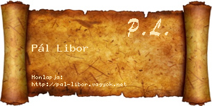 Pál Libor névjegykártya